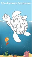 Ocean Animals Octo Coloring poster