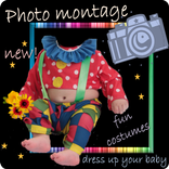 Disfraz para bebé. Fotomontaje