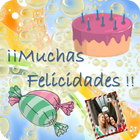 Felicitaciones con Foto Selfie أيقونة