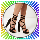 Icona Black Lace Up Platform Heels