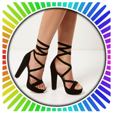 Black Lace Up Platform Heels icon