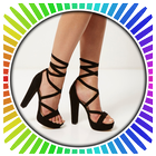 Black Lace Up Platform Heels icono