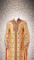 Sherwani stylowy kostium plakat