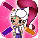Shimmer Magic Genie Coloring Game APK