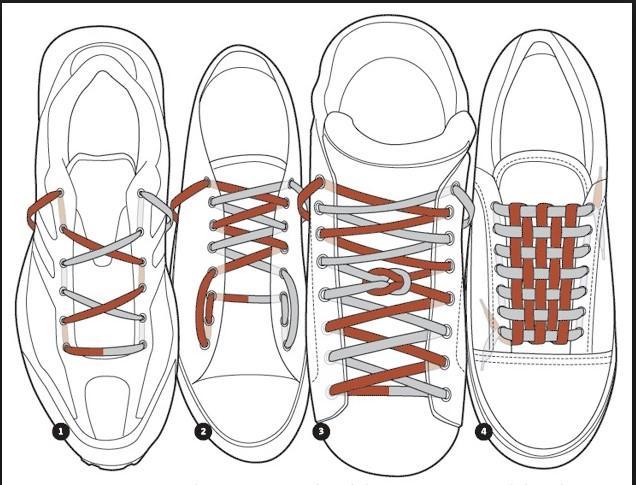 Как завязать 4 шнурка на кроссовках. Схемы зашнуровки шнурков. Схема завязывания шнурков. Свободная шнуровка кроссовок найк. Схема завязывания шнурков на кроссовках.