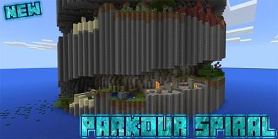 Parkour Spiral Map for MCPE Affiche