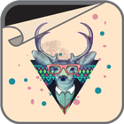 Hipster Deer Wallpaper icon