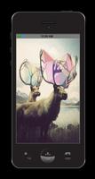 Hipster Deer Wallpaper poster