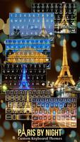 Paris de Nuit Clavier Personnalisé Affiche