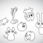 Doodles simples à dessiner icône