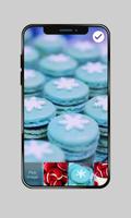 Delicious Sweet Macaron Snowflakes Lock Screen screenshot 2