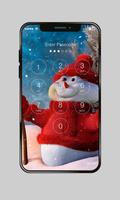 Funny Snowman On Snowboard PIN Lock syot layar 1