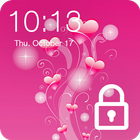 Gift Heart Bows Pink Valentine AppLock Security icône