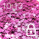 Pink Glitter Glow Star Wallpaper Sparkling Lock icône
