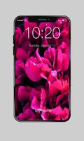 Pink Flowers For Girls Valentine Love PIN Lock syot layar 2