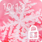 Pink Christmas Winter Snow PIN AppLock Security icône