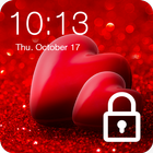 Pink Heart Valentine Day Sweet Love PIN Lock Zeichen