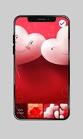 Pink Heart Valentine Day Sweet Love PIN Lock Ekran Görüntüsü 2