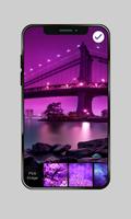 Purple Sky City Space Flowers Lock Screen Password screenshot 2