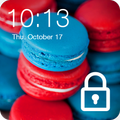 ”Sweet Red Blue Macaron Wallpaper AppLock Security