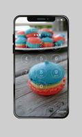 Sweet Red Blue Macaron Wallpaper AppLock Security capture d'écran 1