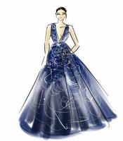 Sketch Design Evening Dress-poster