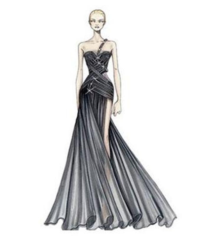 desain sketsa  gaun  malam for Android APK Download