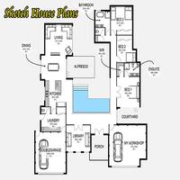 Sketch House Plans-poster