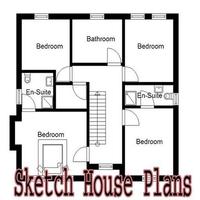 Sketch House Plans Affiche
