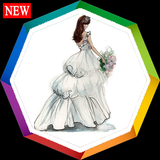 Sketch Wedding Dress Design icône