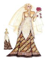 Sketch Wedding Dress Design Affiche