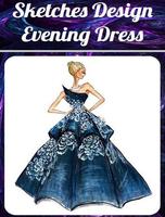 sketches design evening dress poster
