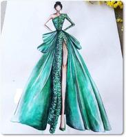 Sketches Design Evening Dresses 2018 Plakat