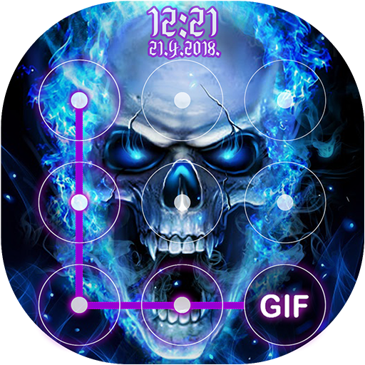 Skull Lock Screen 💀 Gif Lockscreen Wallpaper