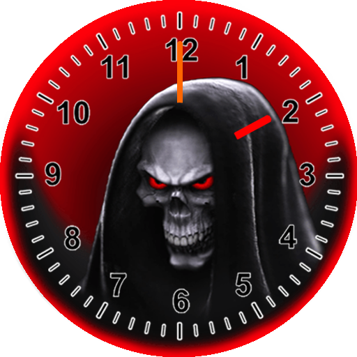 Skull Clock Widget
