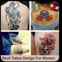 Schädel Tattoo Design Für Frauen Plakat