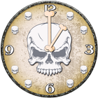 Skulls Analog Clock with Alarm Zeichen