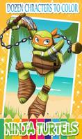 Turtles Coloring Pages for Mutant ninja hero постер