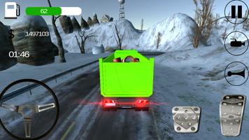 Snowy Mountain Truck Driving اسکرین شاٹ 1
