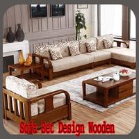 Sofa Set Design Wooden Affiche
