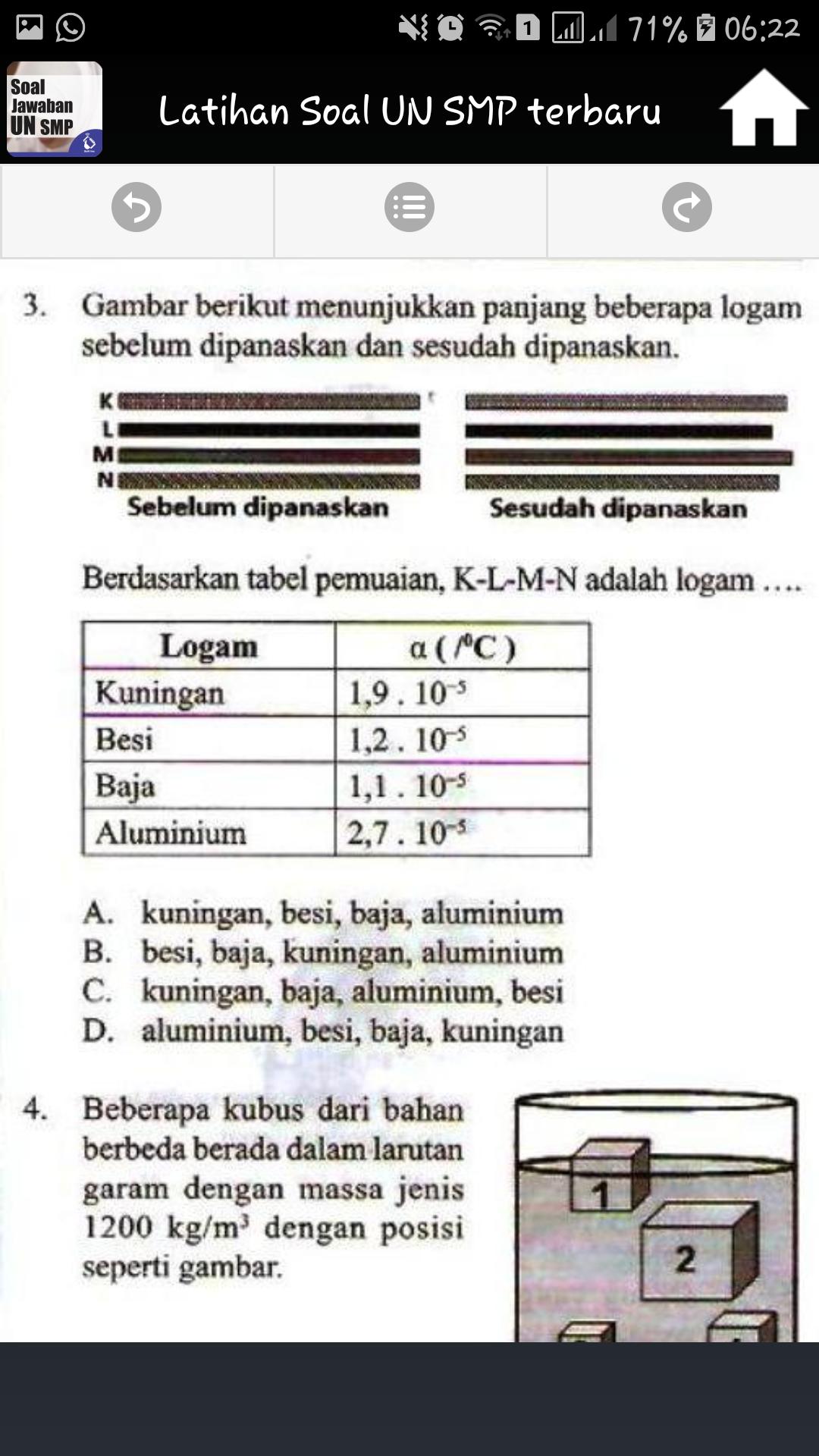 Latihan Soal Ujian Nasional SMP terbaru screenshot 10