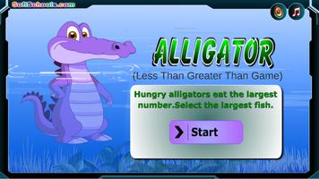 Alligator Greater Than Game Cartaz