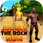 the rock |jumanji| jungle run Zeichen