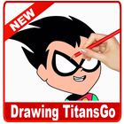 Learn to draw Titans Go step by step Zeichen