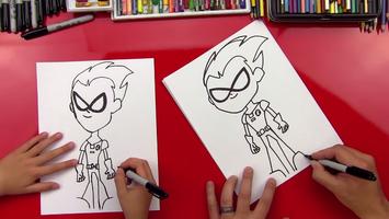 Learn to draw Titans Go step by step Screenshot 3