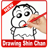 learn drawing Shin Chan أيقونة