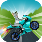Tom motorbike hill race climbing and jerry icon