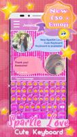 Sparkle Love Cute Keyboard penulis hantaran