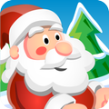 Santa. Christmas sunrise
