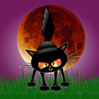 Spooky Blood Moon Cat-icoon